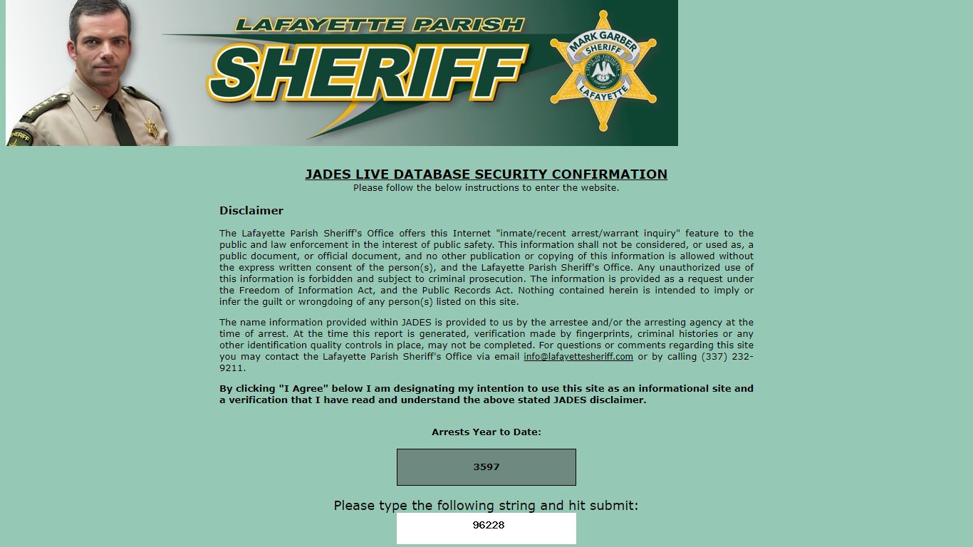 Lafayette Parish Sheriff's Office - Kologik Online Jail Roster